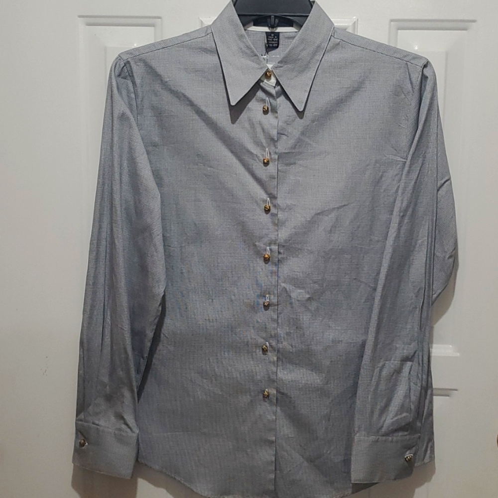 Anne Klein tailored blouse medium
